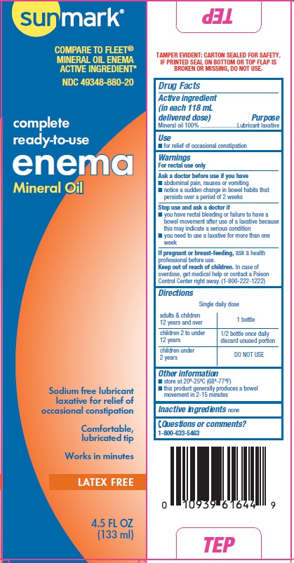 Sunmark Mineral Oil Enema Drug Facts