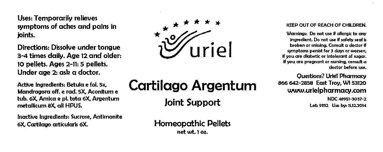 cartilago argentum pellets bottle label
