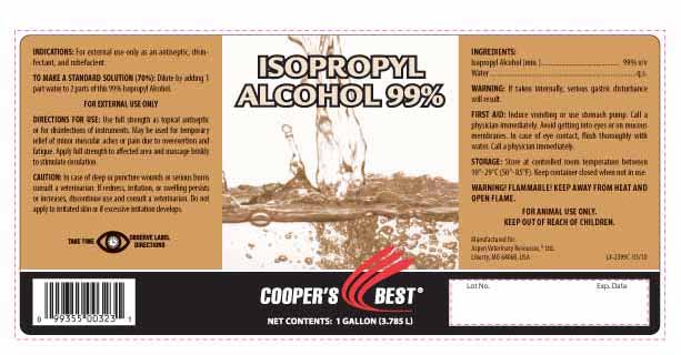 Aspen Coopers Best 99% Isopropyl Alcohol Gallon