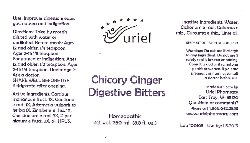 chicory ginger bitters bottle label
