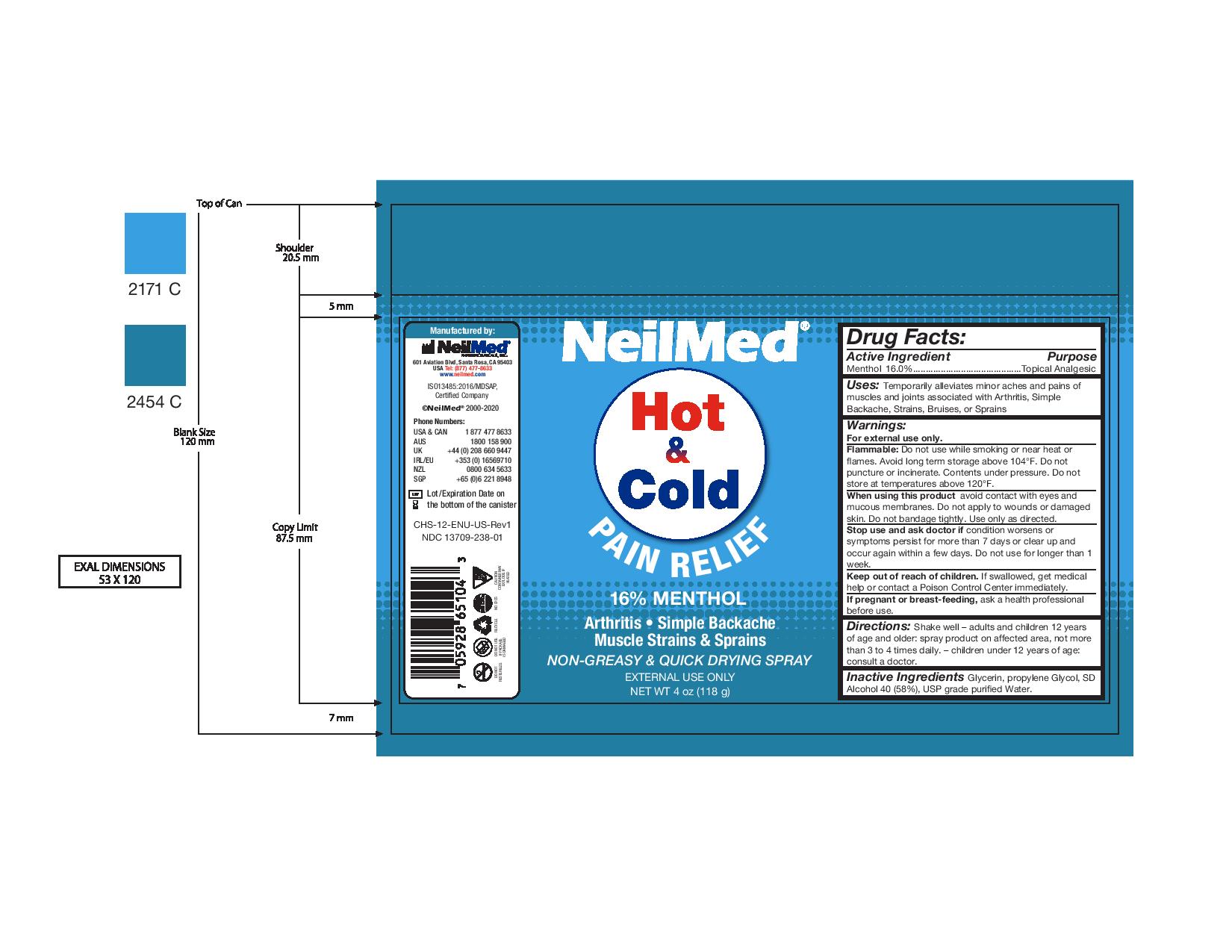 NeilMed Hot & Cold Pain Relief Spray 
