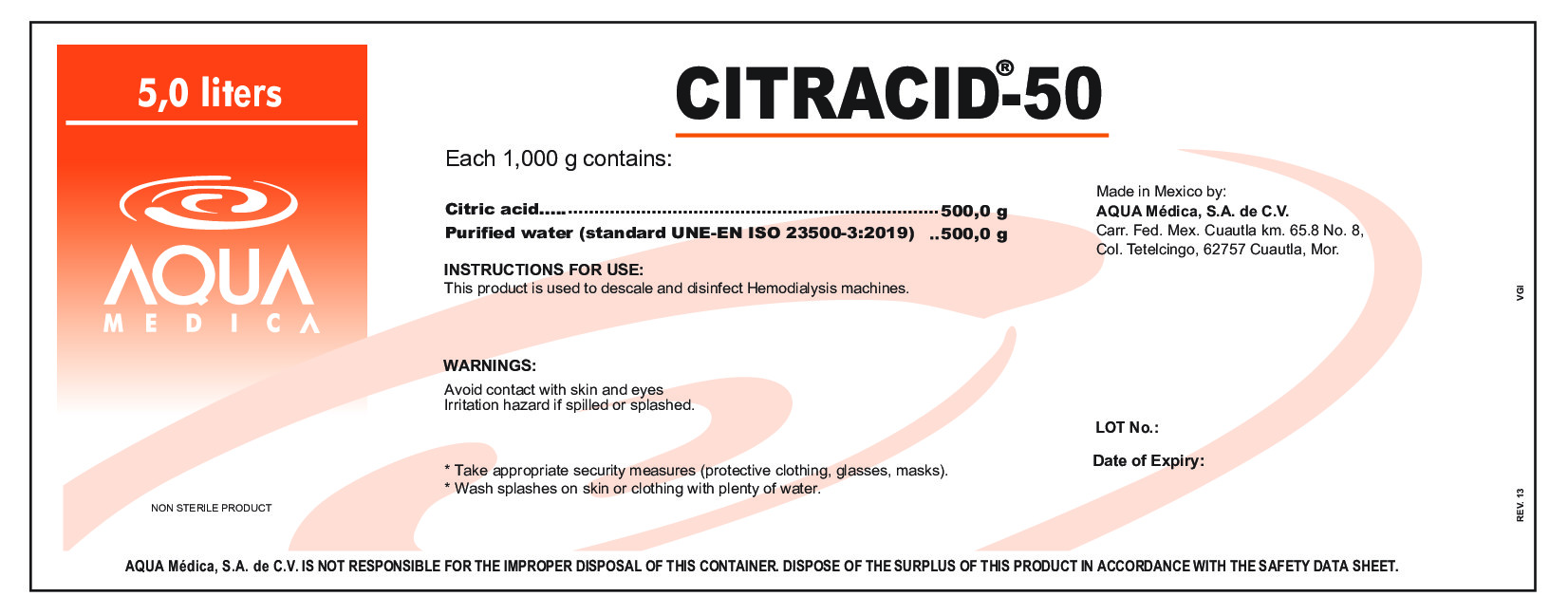 CITRACID-50 LABEL