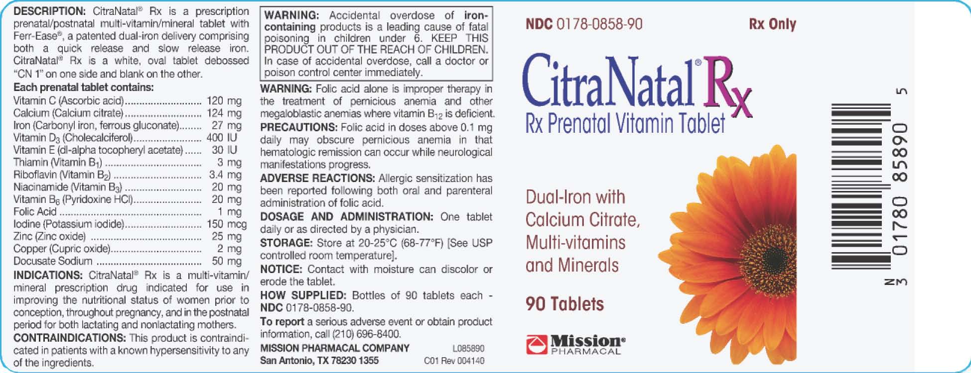 CitraNatal Rx 1.1 Label