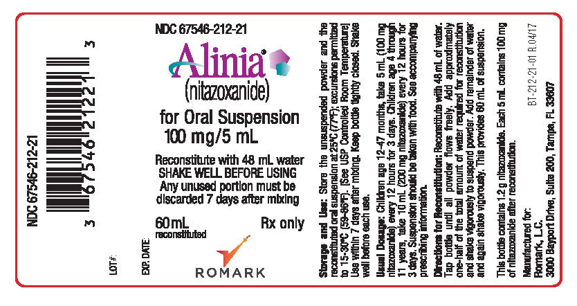 Alinia for Oral Suspension- Container Label