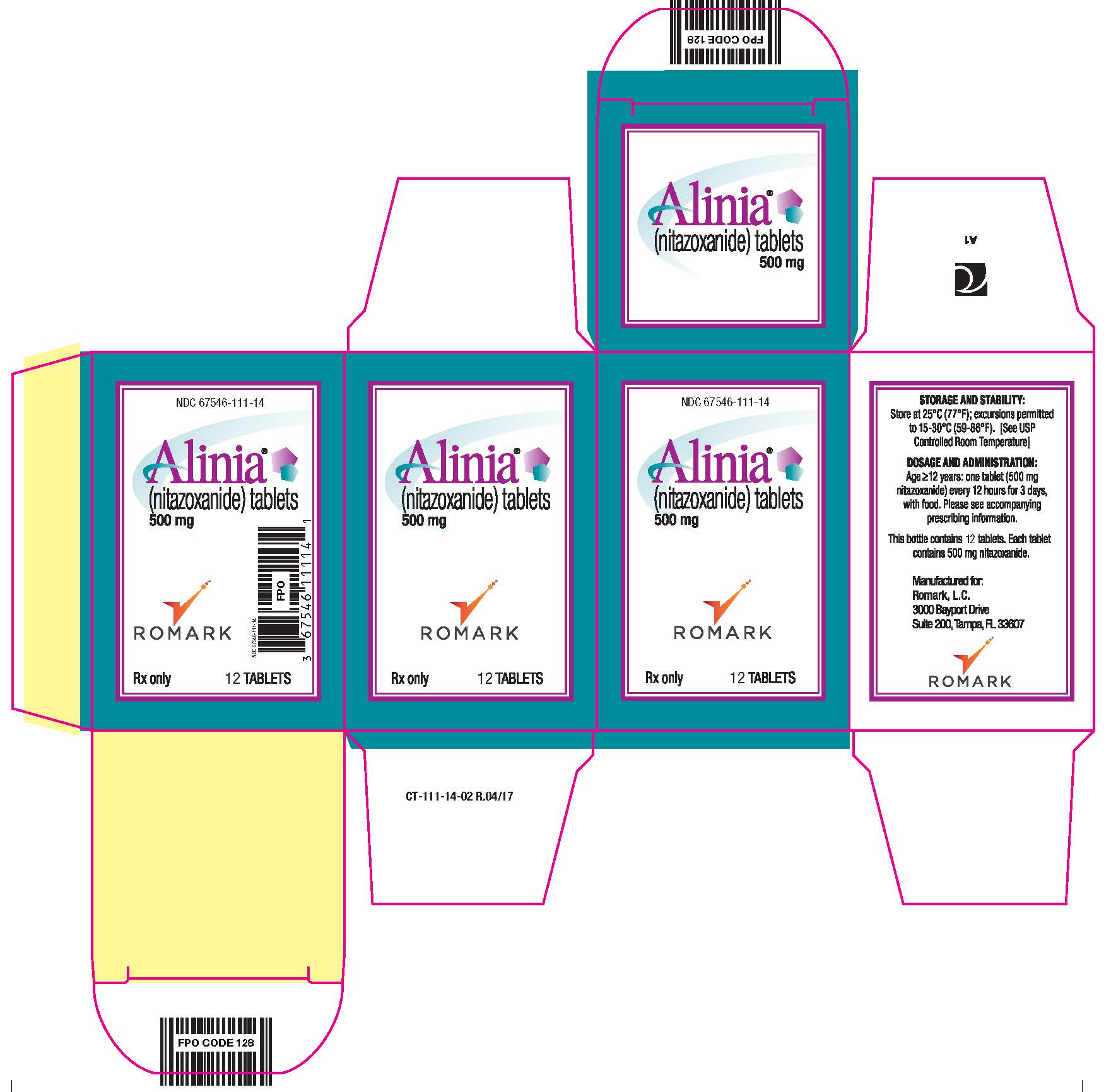 Alinia Tablets - 12 ct Carton