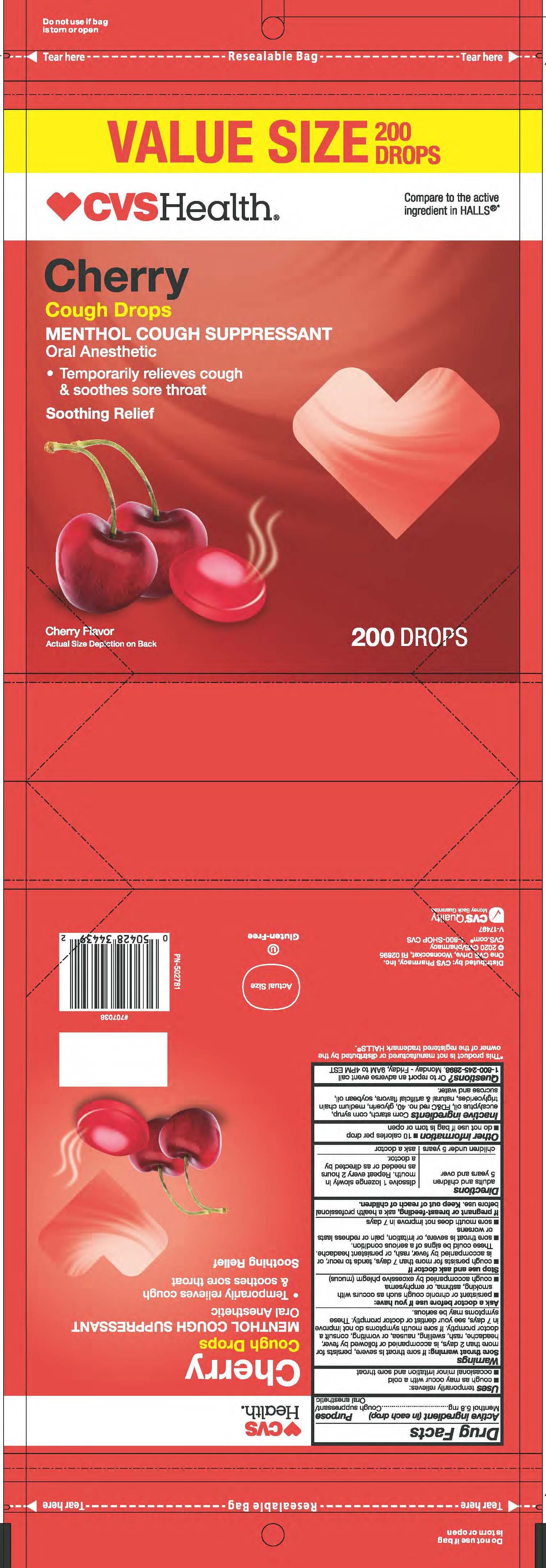 CVS Cherry 200ct Cough Drops