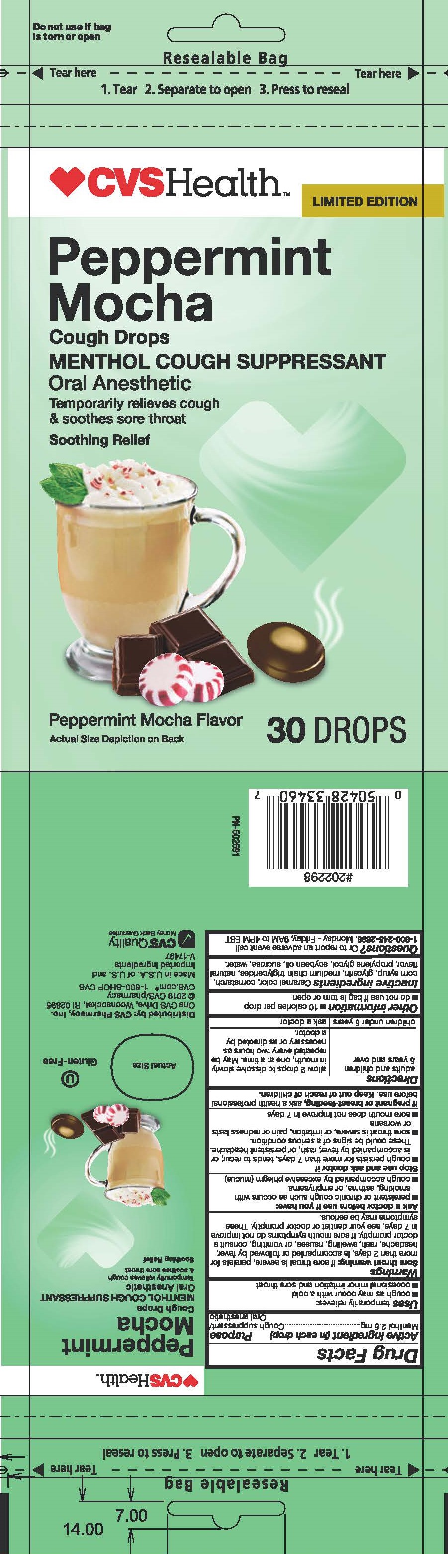 CVS Peppermint Mocha 30ct Cough Drop
