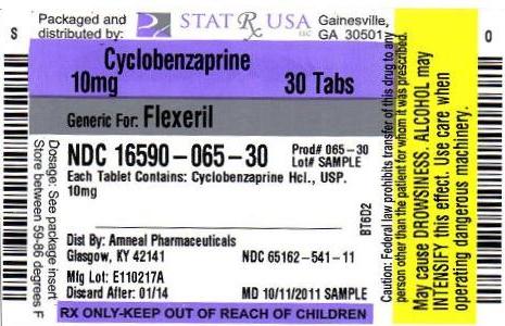 Cyclobenzaprine 10 mg Label Image