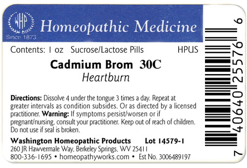 Cadmium brom label example