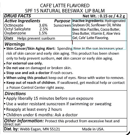 Lip Balm Cafe Latte Flavored | Spf 15 Lipstick while Breastfeeding