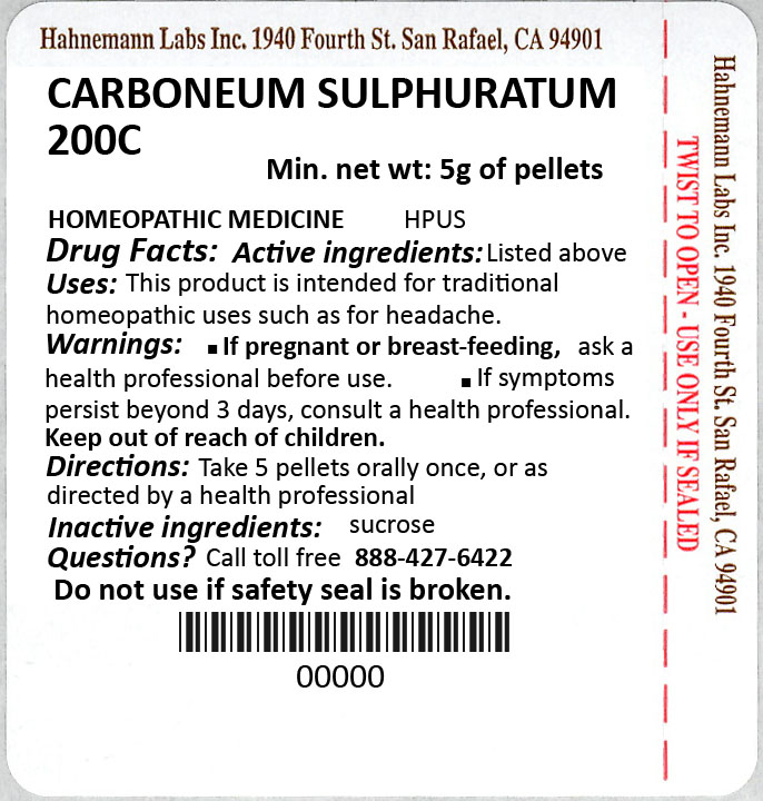 Carboneum Sulphuratum 200C 5g