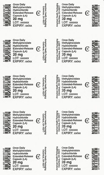 20 mg Methylphenidate HCl ER Capsule Blister\