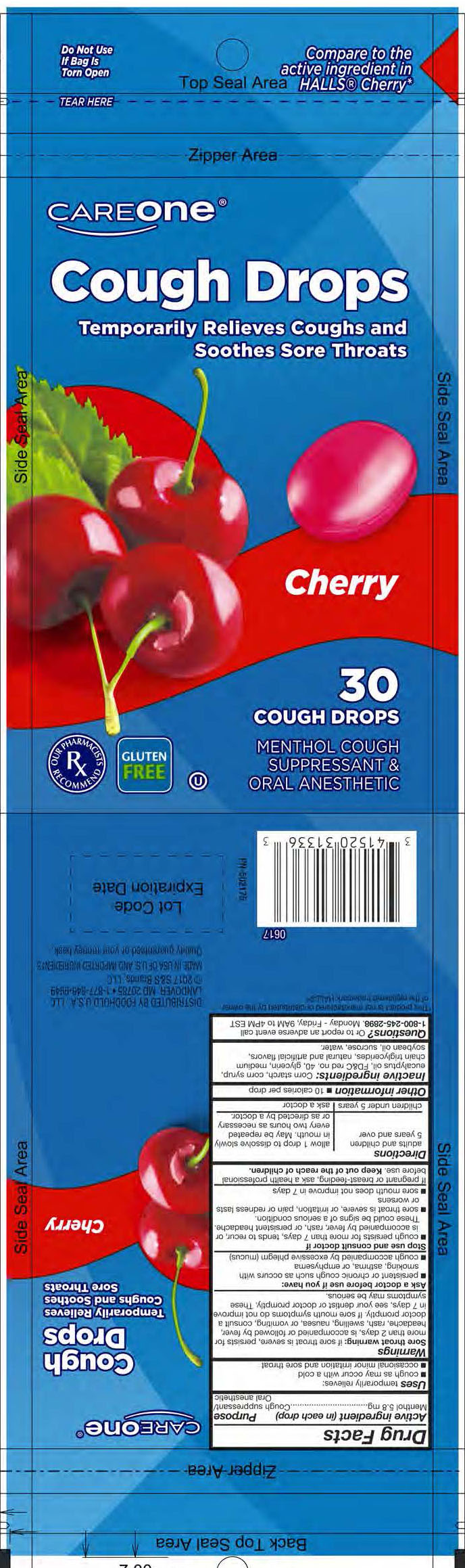 CareOne Cherry 30ct Cough Drops