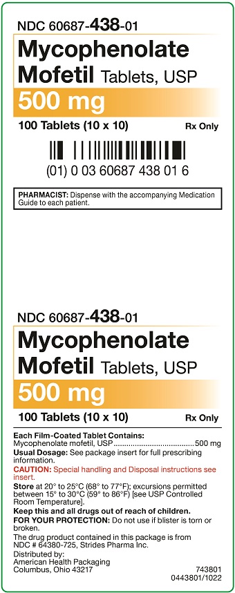 500 mg Mycophenolate Mofetil Tablets Carton