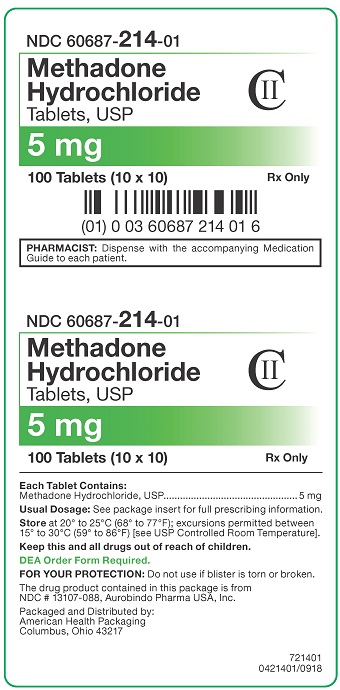5 mg Methadone Hydrochloride Tablets Carton