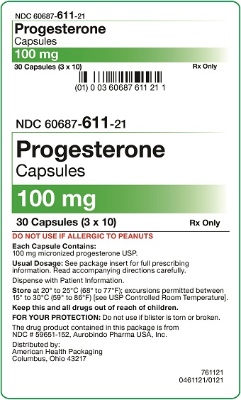 100 mg Progesterone Capsules Carton