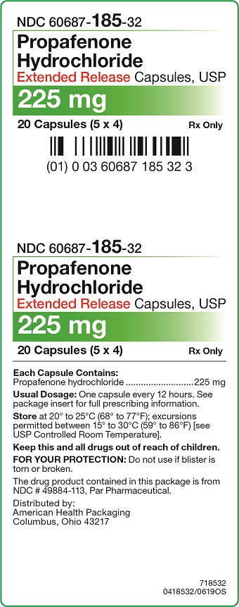 225 mg Propafenone Hydrochloride Extended Release Capsules Carton