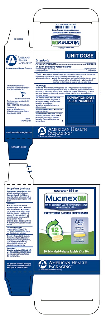 600 mg/30 mg Mucinex DM Extended-Release Tablets Carton
