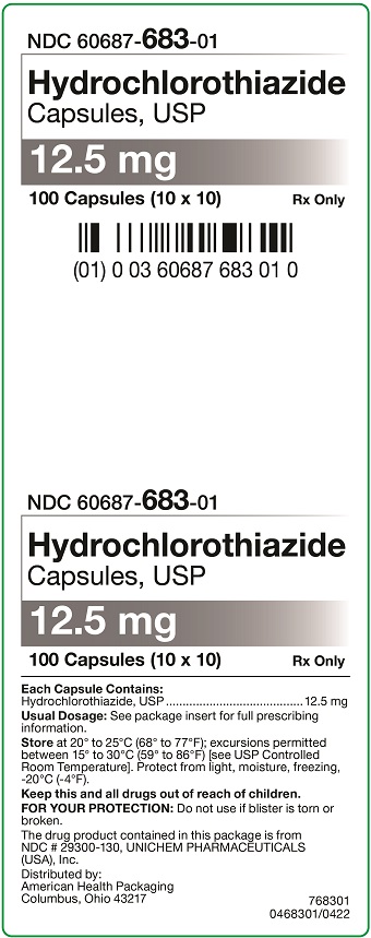 12.5 mg Hydrochlorothiazide Capsules Carton