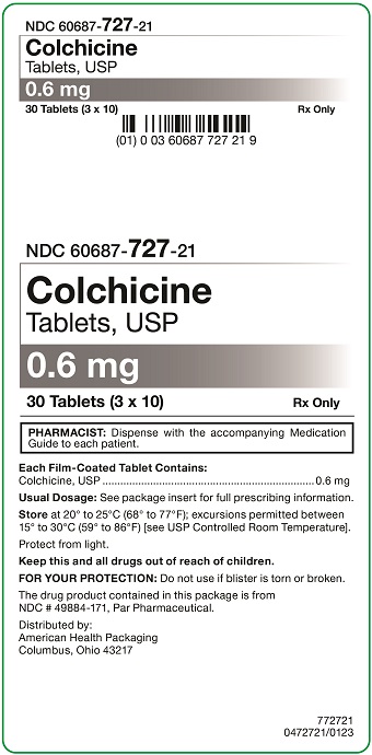 0.6 mg Colchicine Tablets Carton