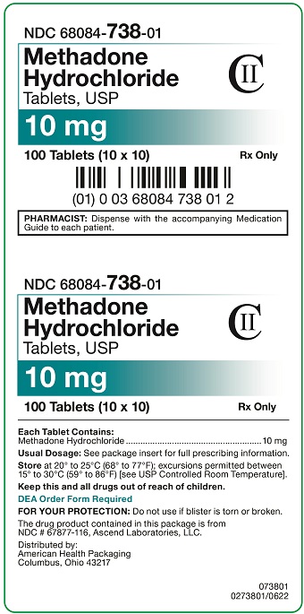 10 mg Methadone Hydrochloride Tablets Carton