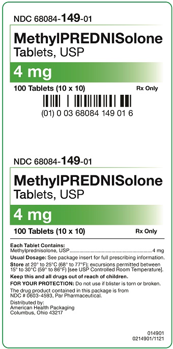 4 mg MethylPREDNISolone Tablet Cartons