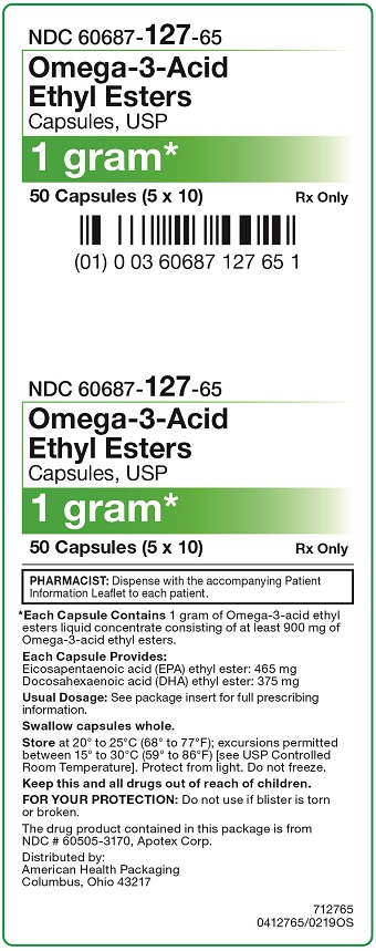 1 gram Omega-3-Acid Ethyl Esters Capsules Carton