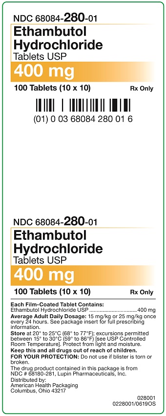400 mg Ethambutol Hydrochloride Tablets Carton