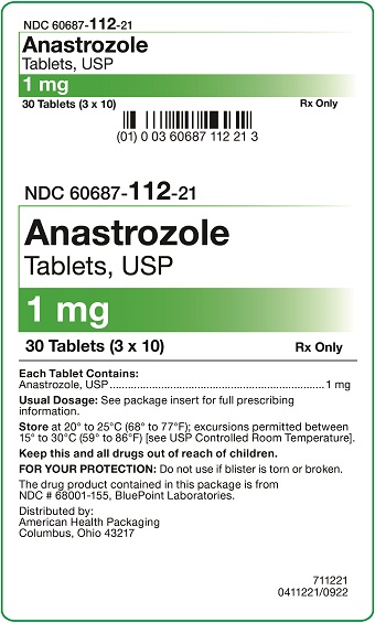 1 mg Anastrozole Tablets Carton