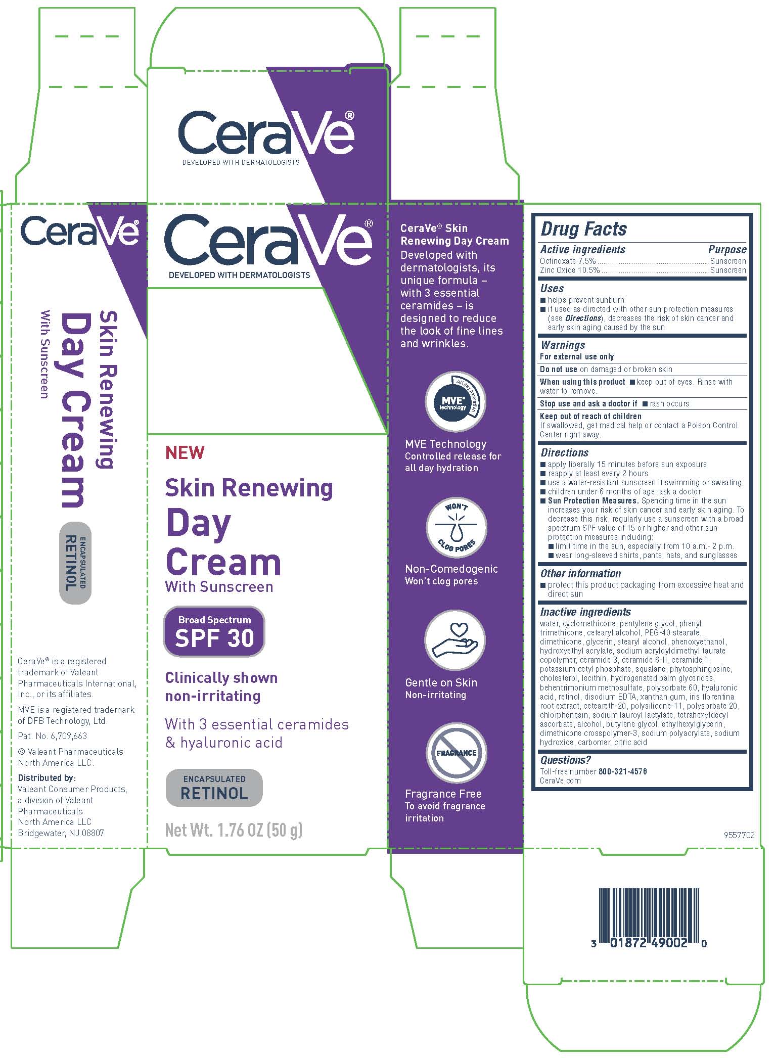 CeraVe Skin Renewing Day Cream SPF 30 Carton 