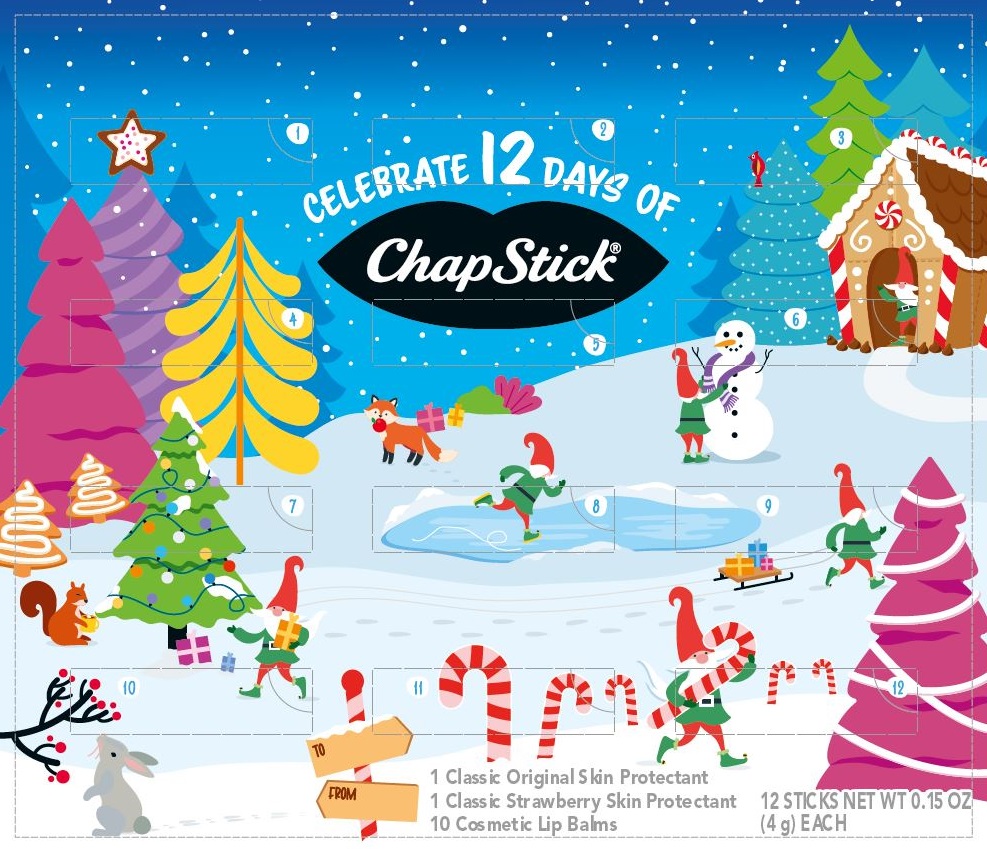 Chapstick 12 Days of Christmas 12 Chapstick Sticks
