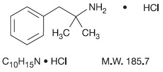 Chemical Structure Phentermine