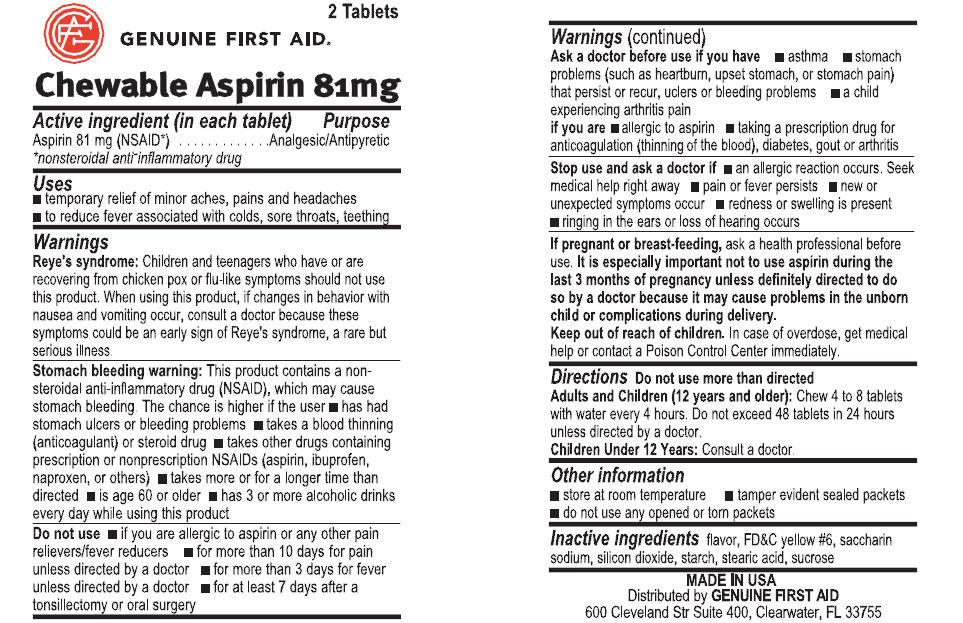 Chewable Aspirin 81 mg
