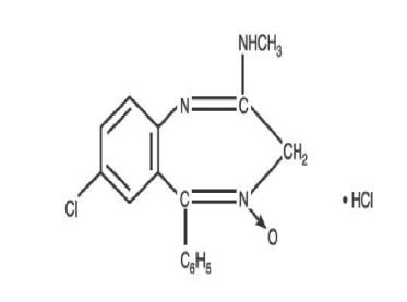 Chlordiazepoxide Hydrochloride Structural Formula