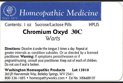 Chromium oxyd label example