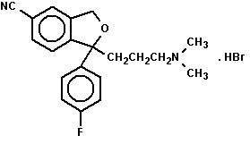 image of Citalopram hydrobromide chemical structure