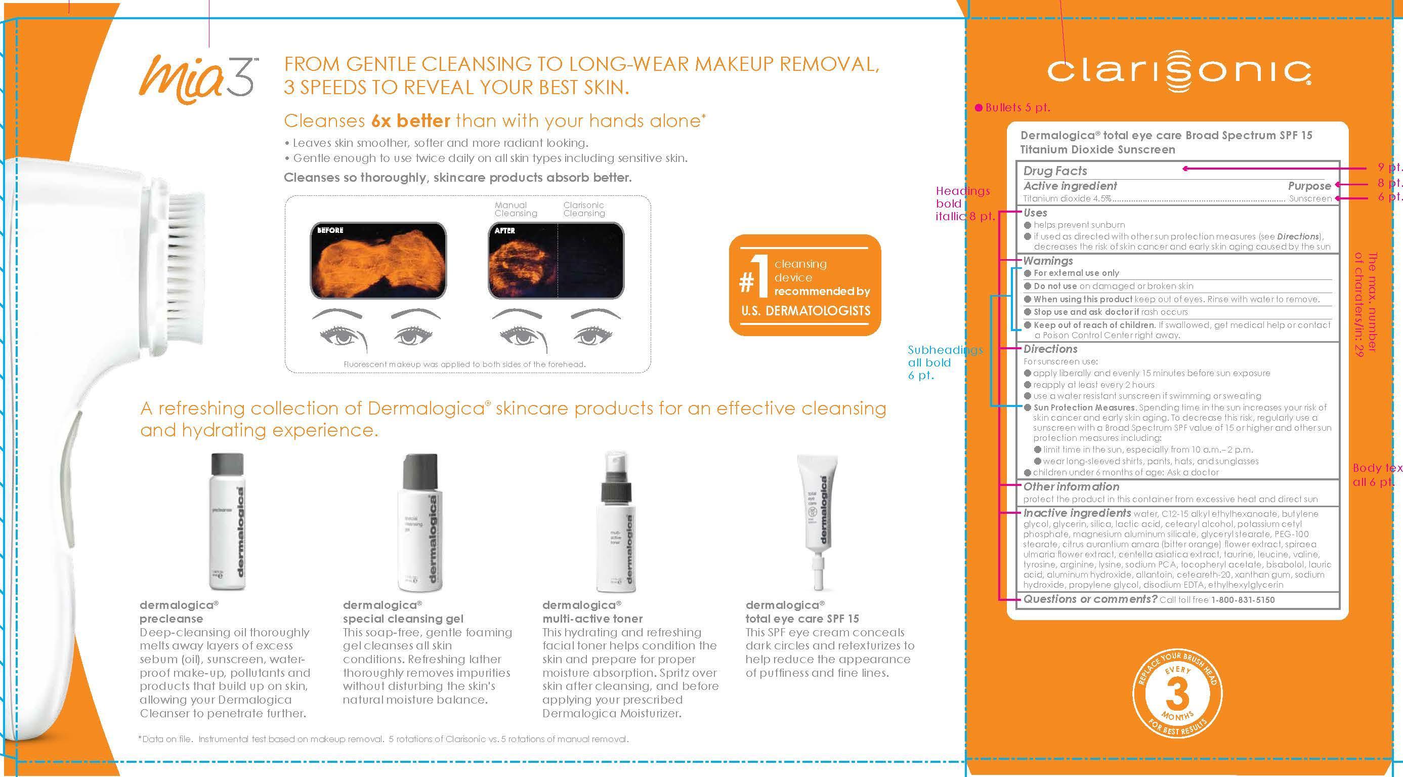 Is Clarisonic Mia 3 Facial Sonic Cleansing Brush With Dermalogica Total Eye Care Broad Spectrum Spf 15 Sunscreen safe while breastfeeding