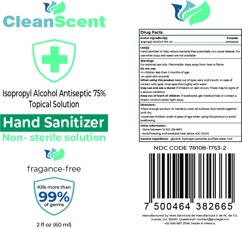 FRont and back Label for Hand Sanitizer Solution 60 ml