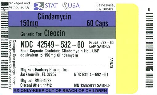 Clindamycin 150 mg Label Image