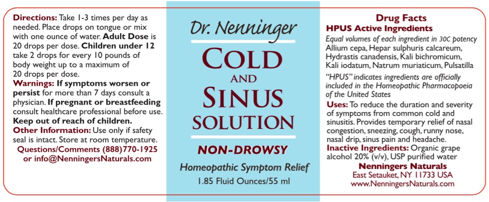 Dr. Nenninger cold and sinus