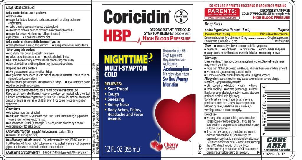 Coricidin Hbp Nighttime Multi-symptom Cold Breastfeeding