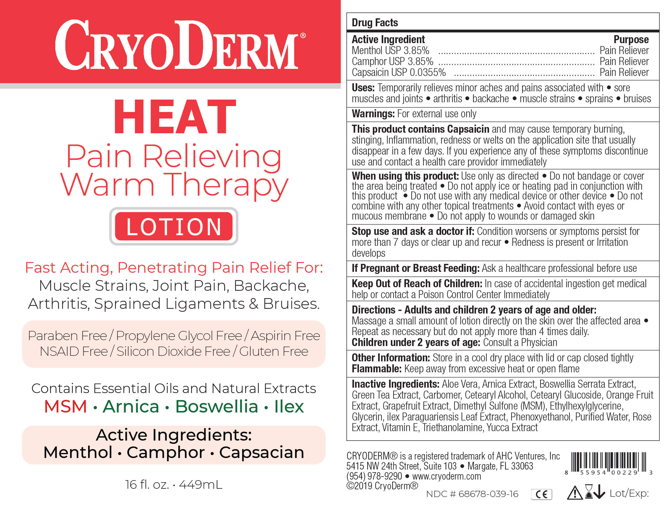 Cryoderm heat Lotion