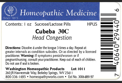 Cubeba label example