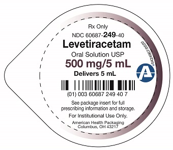 500 mg/5 mL Levetiracetam oral solution Cup Lid