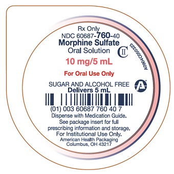 10 mg per 5 mL (2 mg/mL) Morphine Sulfate Oral Solution Cup Lid