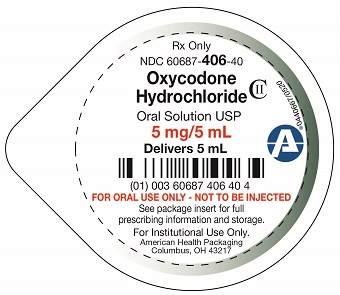 5 mg per 5 mL Oxycodone Hydrochloride Oral Solution USP, CII Cup