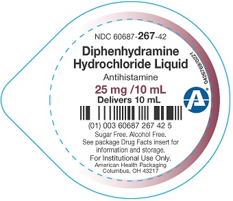 25 mg per 10 mL Diphenhydramine Hydrochloride Liquid Cup Label