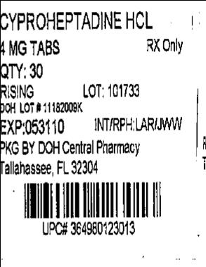 Container Label for 4mg,100 Count