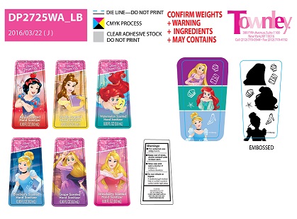 Disney Princess 6 Pack Hand Sanitizer | Benzalkonium Chloride Gel Breastfeeding