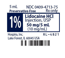 DR150-Lidocaine Pack Label, 5ml Amp